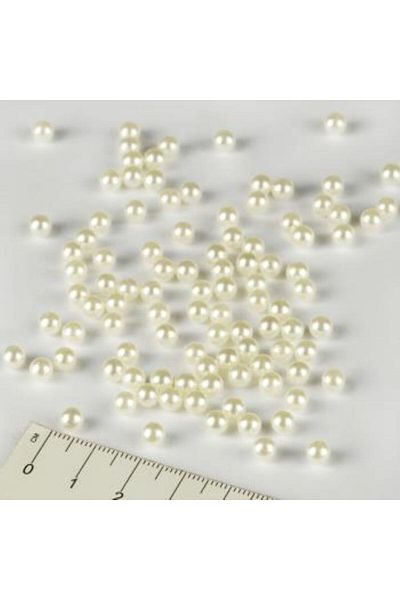 PASAMİA 4 Mm Pearl Cream Non-Perforated Color - 25 gr (600-620 Pieces)