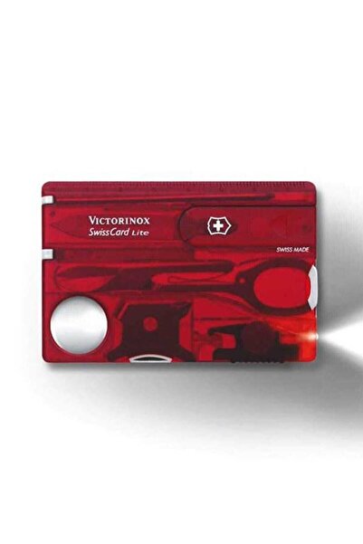 Victorinox Swisscard Lite Şeffaf Kırmızı 0.7300.T