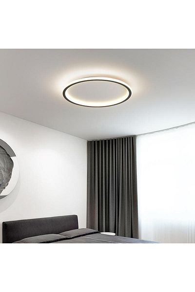 Ledmi Lighting 50cm Round Ceiling Chandelier - Bidirectional Lighting and Remote Control, 3 Colors