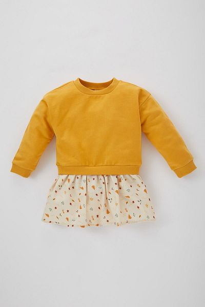 DeFacto Baby Girl Floral Long Sleeve Dress A9102A523Au