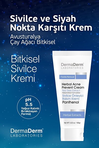 DermaDerm Sivilce, Siyah Nokta, Gözenek Ve Leke Karşıtı Nemlendirici Jel Krem 100ml