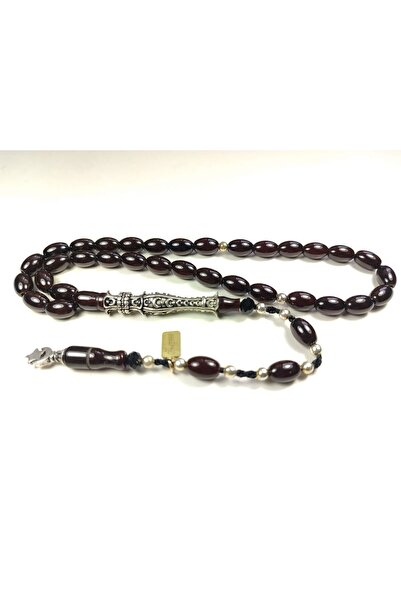 İskeçe Tesbih Zeyn Usta İmzalı 925 Ayar Gümüş Nakkaş Hitame Ayyıldız Motifli ...