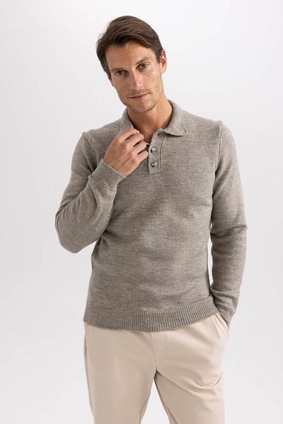 DeFacto Polo Neck Standard Fit Sweater - A9514ax23wn