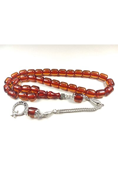 İskeçe Tesbih Chihlimbar cu ciucuri dublu șlefuit și lustruit cu finisaj argi...