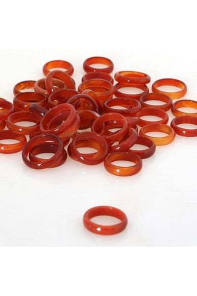 islam yayın Agate Ring - 25 Pieces 1 Pack - Red Color - Hajj and Umrah Distribution