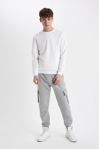 DeFacto Regular Fit Jogger Sweatpants Cargo Pocket Waist Elastic B6145Ax23Wn