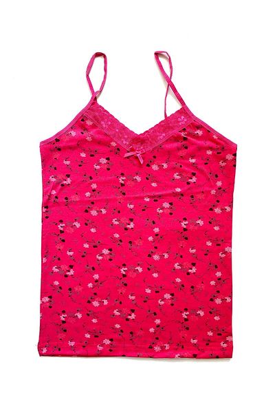 BELLA NOTTE Tricou de damă cu model dantelat - bumbac imprimat cu bretele D3