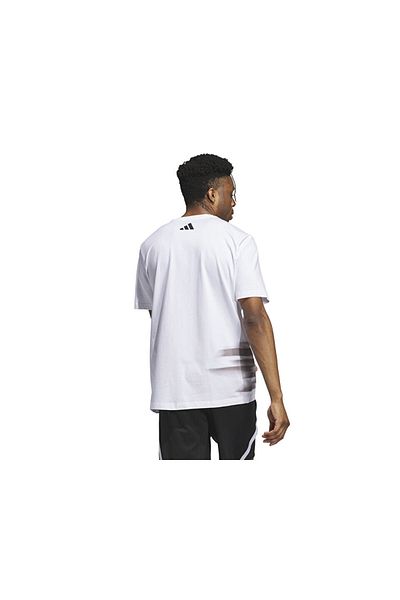 adidas Ανδρικό μπλουζάκι μπάσκετ - Trae Fndn Tee, IY3726 Λευκό