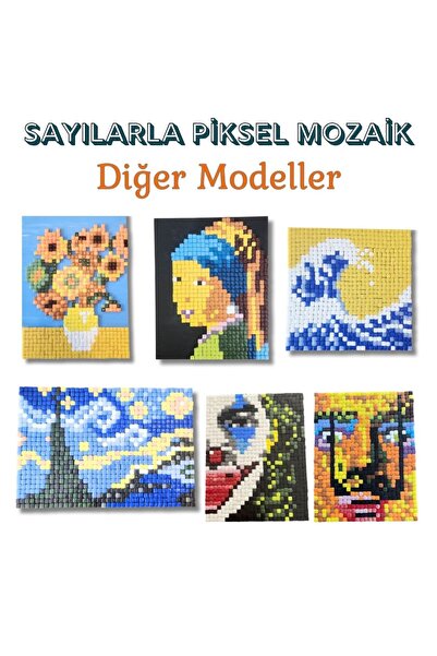 Zen Mozaik Sayılarla Piksel Mozaik Kendin Yap Seti - Sanatsal Mozaik Serisi -...