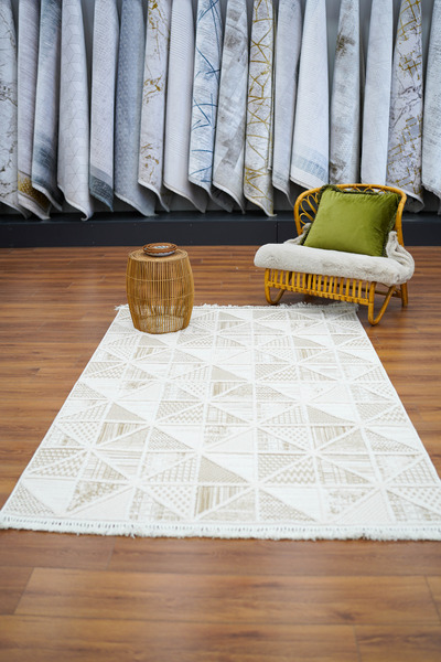 ASPERA HALI Step 2201 Krem Bukle Yumuşak Dokulu Salon Mutfak Oturma Odası Mak...