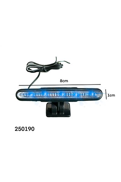 gcstore مصباح أزرق 12 فولت 5 LED - نوع رفيع، قطعتين