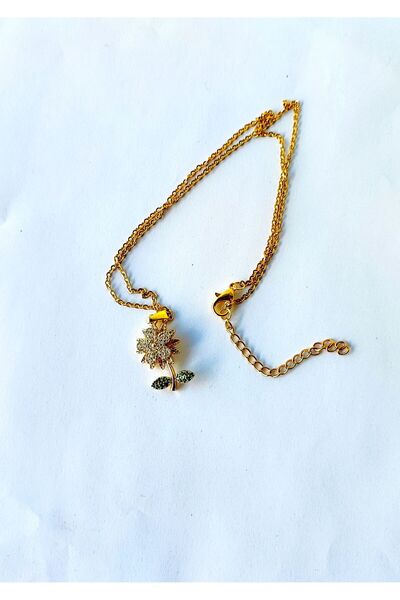 NHOUSE Stainless Steel Necklace / Non-Tarnishing / Rotating Flower Design