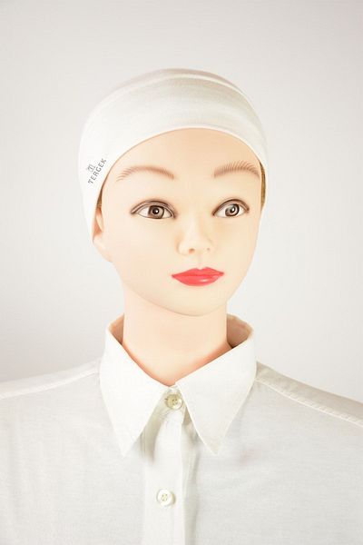 Tergek Interlocking Seamless Lycra Bonnet Ecru Cotton Combed Women's Hijab Headscarf Scarf Turban Inner Cap