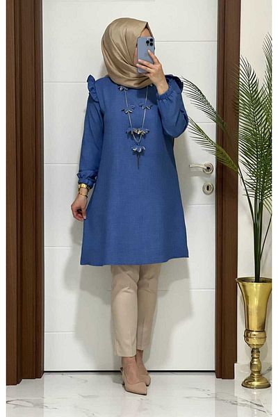 MODA ALMİRA 2067 K40 - Indigo Magnolia Tunic Model