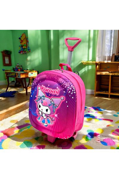 Shopiolog Kindergarten Nursery Suitcase for Children - Wheeled Backpack with Squeegee