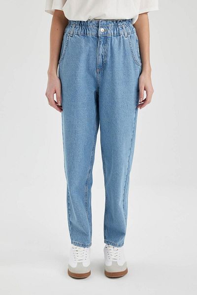 DeFacto Paperbag High Waist Ankle Length Jean Trousers B6513AX24SP