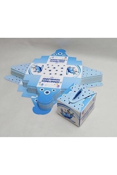 Deniz Party Store Sünnetimize Hoşgeldiniz Uçaklı Model Kare Karton Lokumluk h...