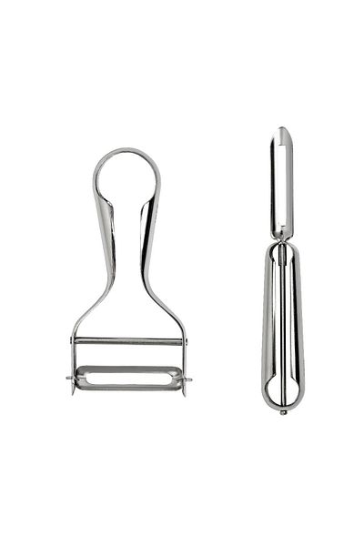 IKEA Set of 2 Metal Peeler Slingshot and Straight Peeling Knife Ikea Potato Peeler