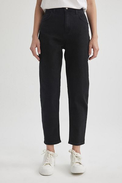 DeFacto Lina Comfort Mom Fit High Comfortable Fit Lightweight Narrow Leg Ankle Length Jean Trousers B7037ax24sp