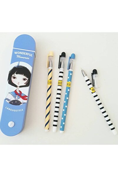 Pembe Çarşı مجموعة أقلام مخططة مكونة من 3 قطع