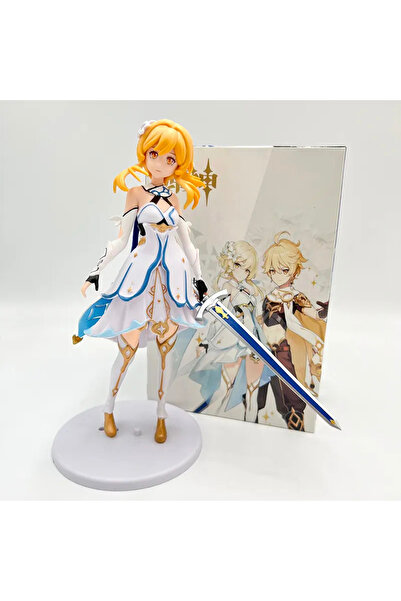 MYCH Genshin Impact The Traveler Lumine Standing Sword 20 CM Standlı Figür Anime Manga