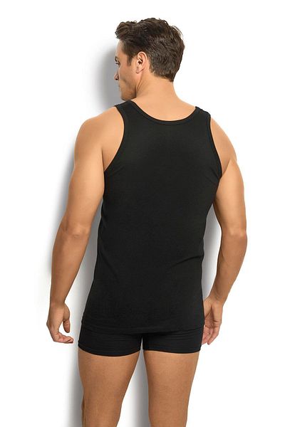 Jiber Men's Cotton Black Strappy Tank Top