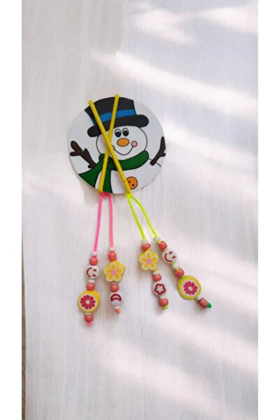 nasclaycollection هدية فيمو خرز بناتي على شكل زهرة صفراء اللون مشبك مطاطي مكو...