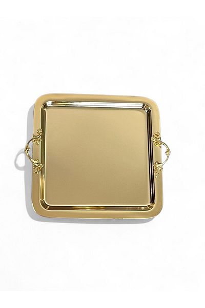 EVSTYLE Gold Square Presentation Tray - Titanium Plated