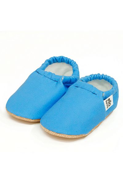 Ella Bonna Blaue Babyschuhe – rutschfeste Sohle, Hausschuhe für Zuhause, Hausschuhe für Kinderzimmer
