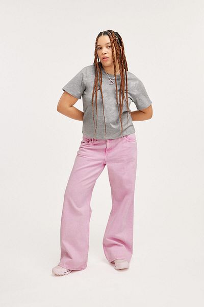 Monki Ewa Gray Women's T-shirt - 122871401324 Model