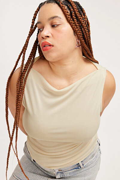 Monki Beige Women's Blouse - 118606500924 Model