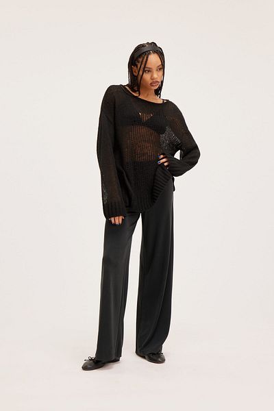Monki Cleo Soft Trousers - Comfortable Cut