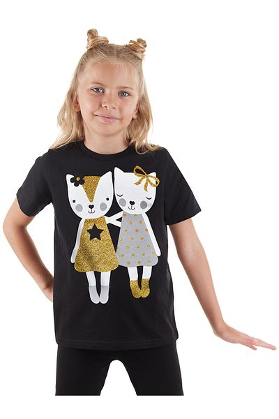 Denokids تي شيرت بناتي بأكمام قصيرة