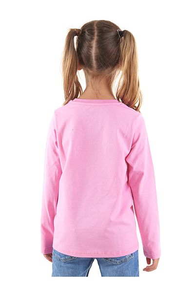 Denokids Girl's Rabbit Patterned Long Sleeve T-shirt