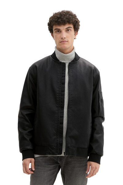 Tom Tailor Denim Ανδρικό Μπουφάν Δερματίνη 1041780 Μαύρο