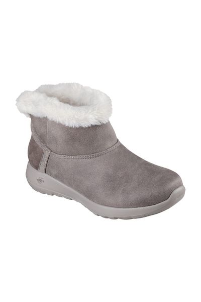 SKECHERS Hnědé kozačky a kozačky