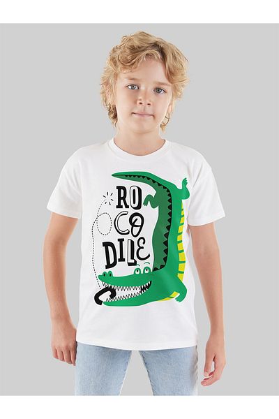 Denokids Boy's Short Sleeve Crocodile T-shirt