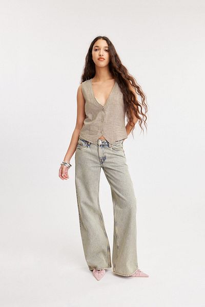 Monki Sabrina Stylish Lin Vest