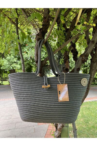 my doğa store Straw Jute Look Clutch Bag Beach Bag Shoulder Bag