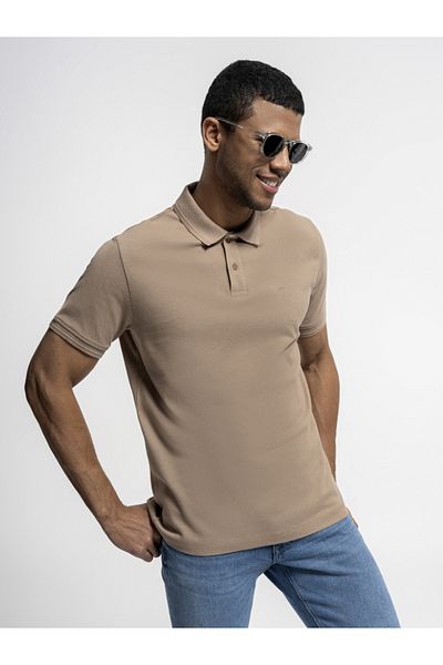Loft Lf 2035136   Men's Polo Sleeves - Regular Fit - Beige - L - St07963-Beige-L