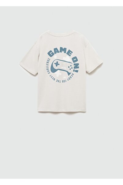 MANGO Kids Βαμβακερό μπλουζάκι με σχέδια