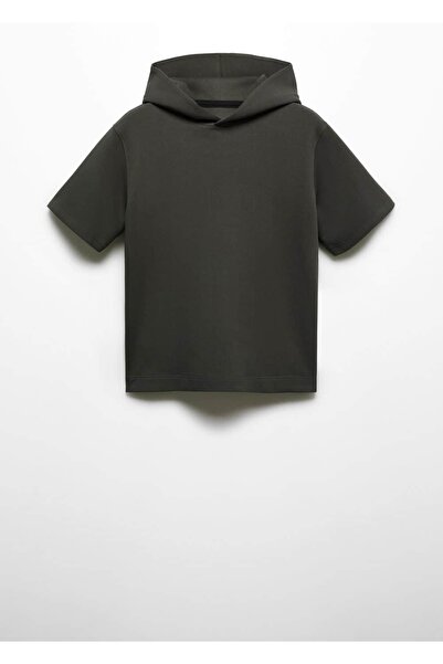MANGO Man Kısa kollu kapüşonlu sweatshirt