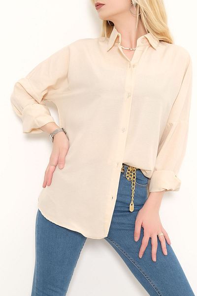 Moka Shopin Beige Casual Shirt - MokaShopin 293.1247