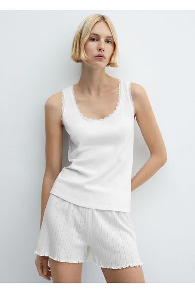 MANGO Woman Bluse mit Lochdetail