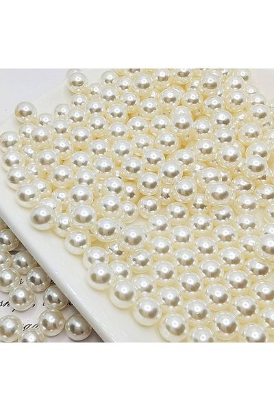 PASAMİA 6 Mm Pearl 25 gr Cream Color - Without Holes (175-180 Pieces)
