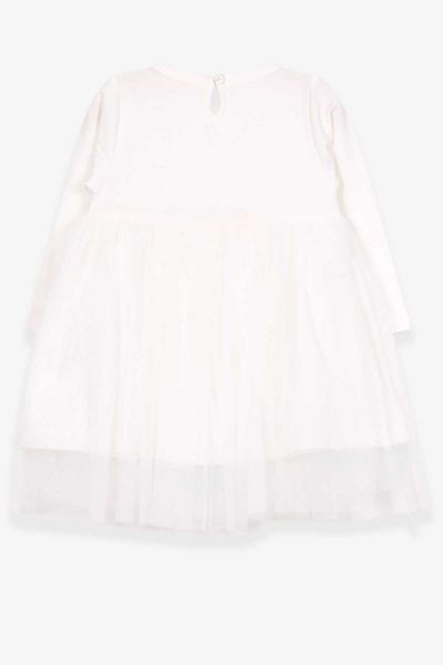 Breeze Girl's Dress, Tulle, Daisy Pattern, 1.5-5 Years, Ecru