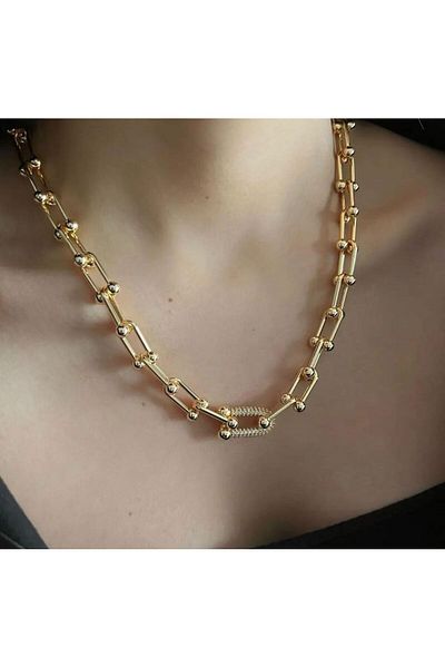 şira sirius Women's Zircon Stone Gold Color Tiff Co Necklace Bracelet Earrings Set