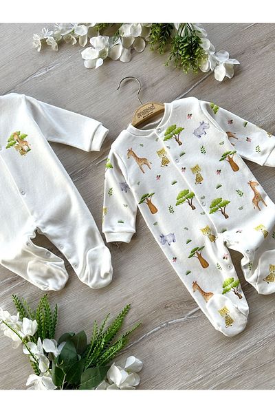 PATSAN 2-Piece Cotton Baby Sleeping Bag Amazon Giraffe Leopard Rhino
