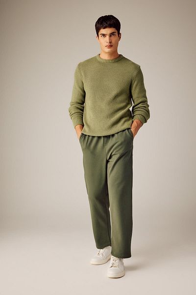 DeFacto Standard Fit Regular Cut Crew Neck Basic Plain Knitwear Sweater N9902Az23Wn