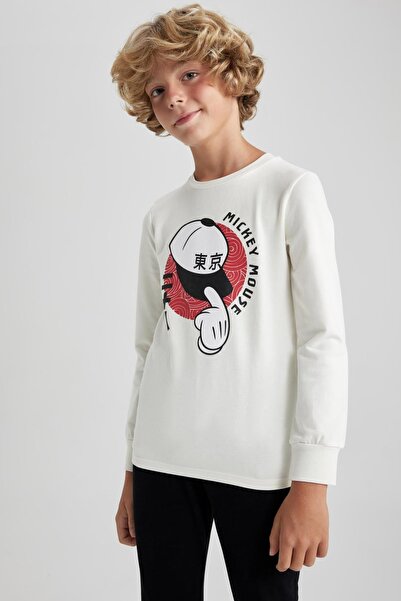 DeFacto Erkek Çocuk Disney Mickey & Minnie Uzun Kollu Pijama Takımı A6731a823au
